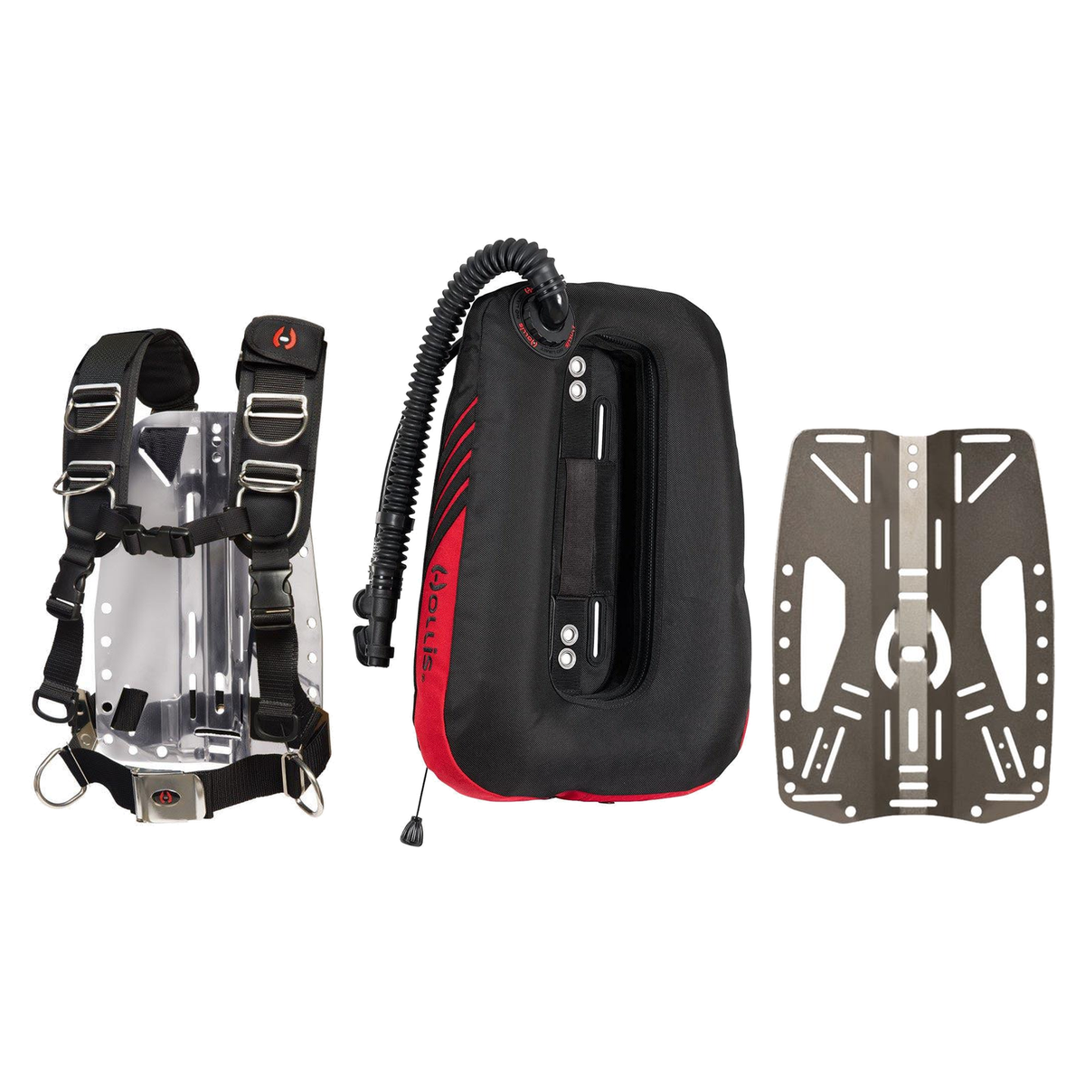 Hollis Backplate and Wing Package – ST 35 lb Wing + Stainless Steel Backplate 2.0 + Elite 2 Harness — ST 22 lb Wing, Stainle…