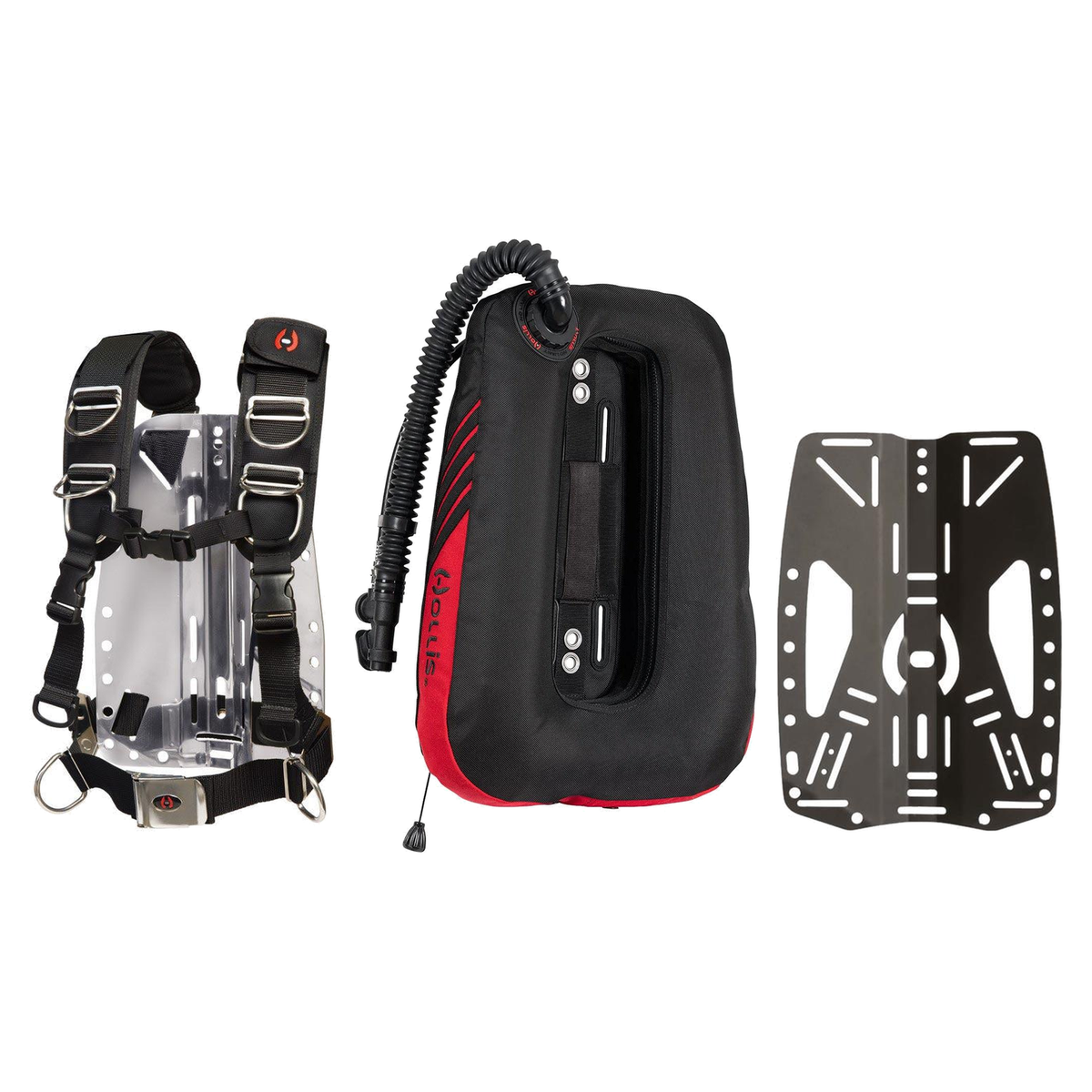 Hollis Backplate and Wing Package – ST 35 lb Wing + Stainless Steel Backplate 2.0 + Elite 2 Harness — ST 22 lb Wing, Aluminu…