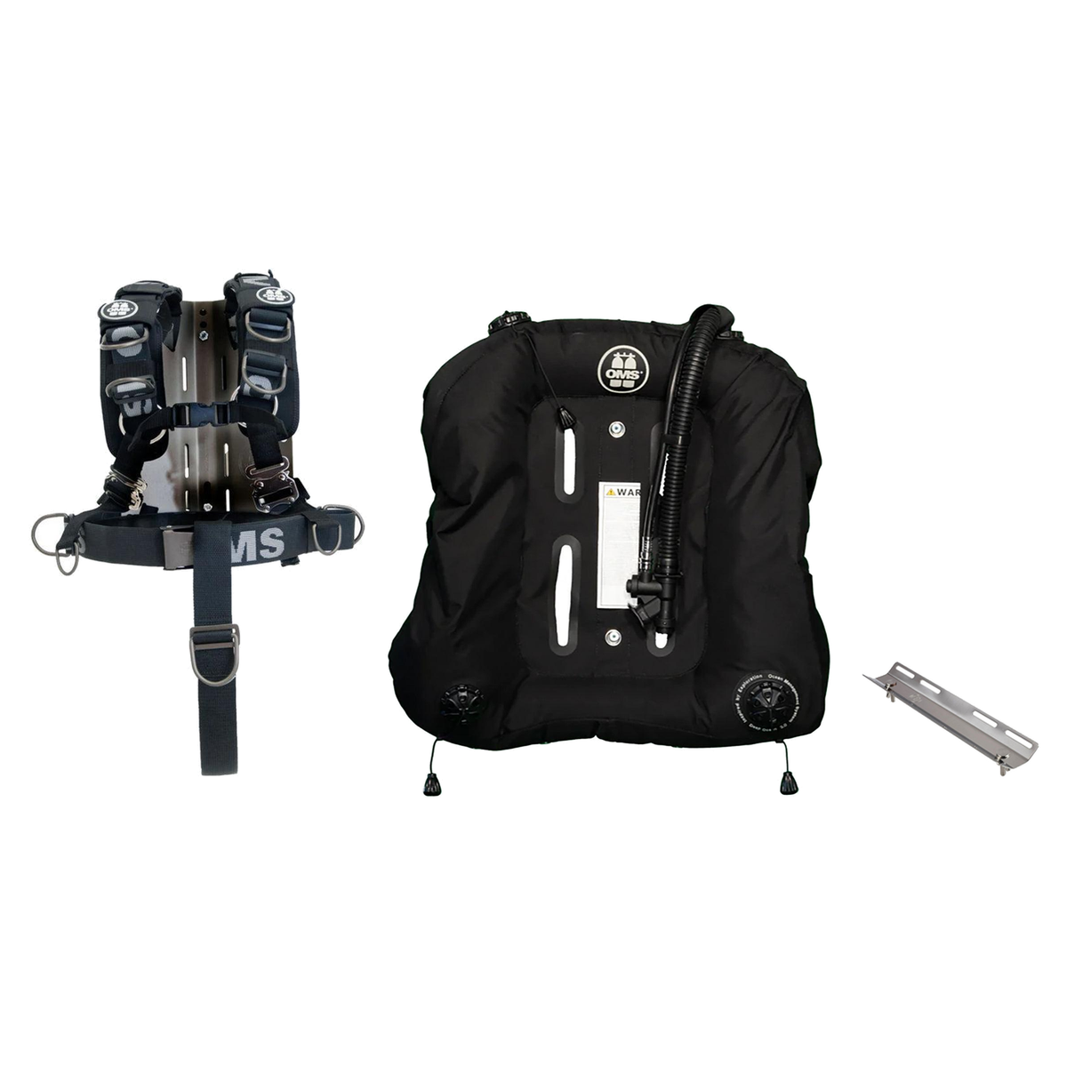 OMS Backplate and Wing Package – Deep Ocean Wing 2.0 + Stainless Steel Backplate with SmartStream Harness + Single Tank Adap…
