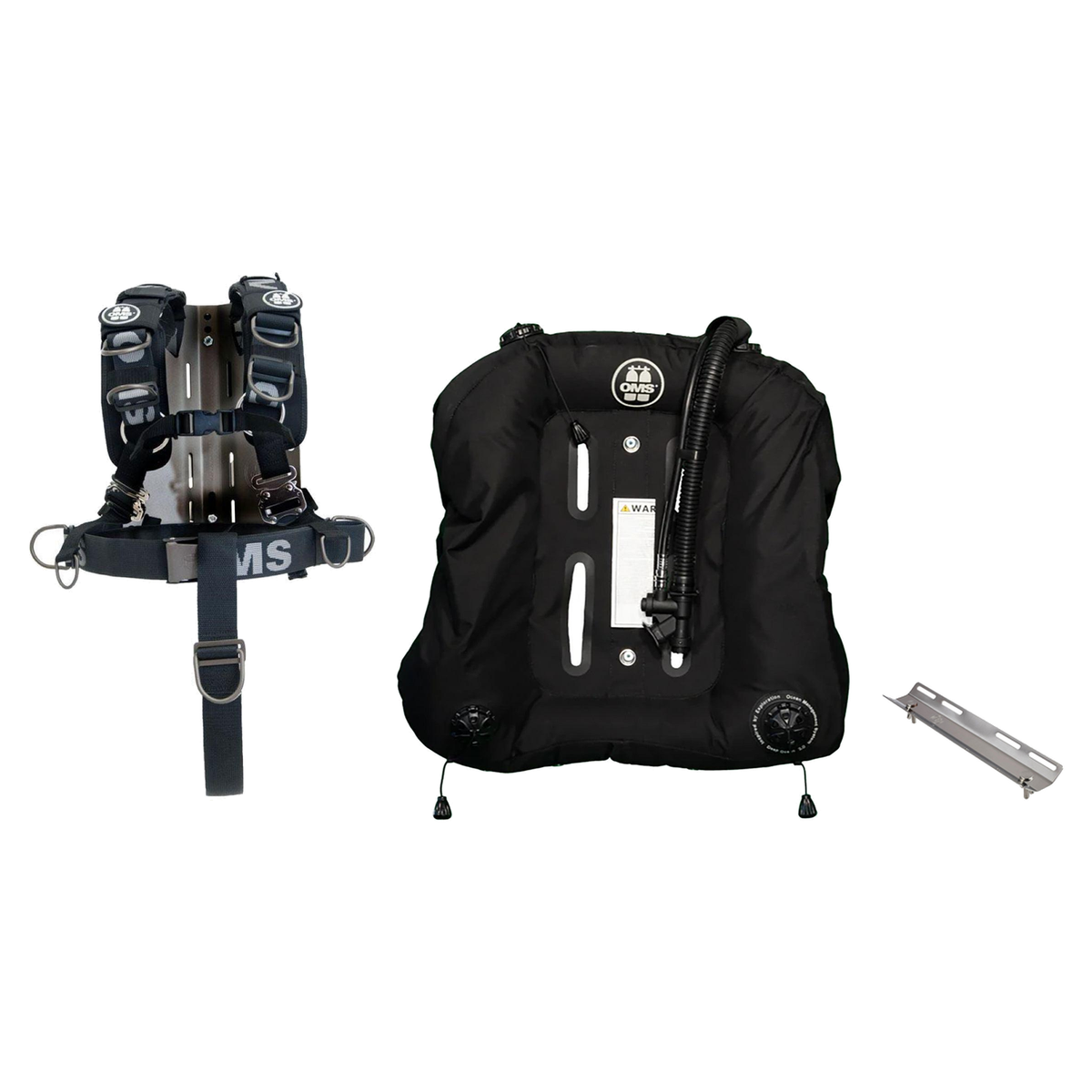 OMS Backplate and Wing Package – Deep Ocean Wing 2.0 + Stainless Steel Backplate with SmartStream Harness + Single Tank Adap…