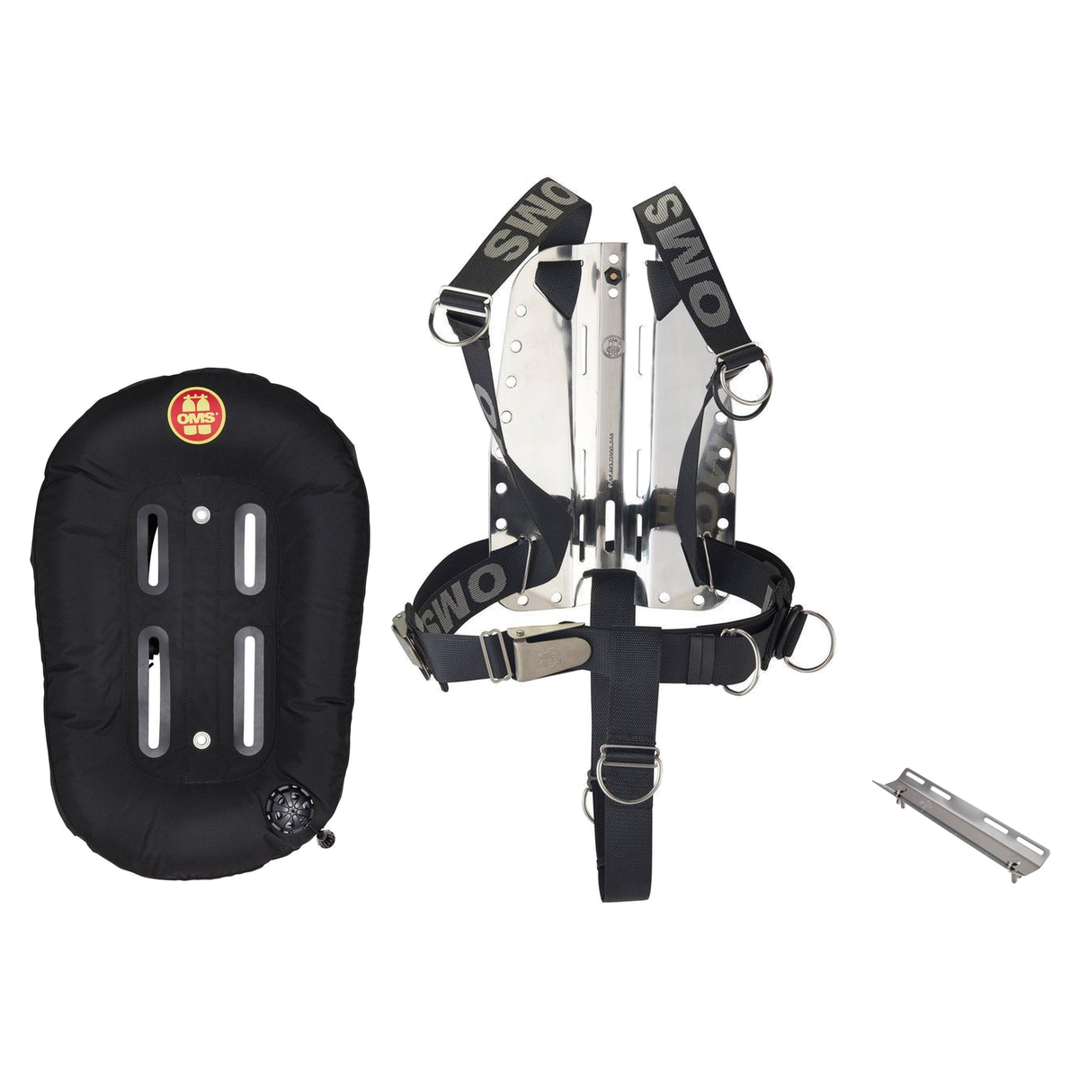 OMS Backplate and Wing Package – Performance Mono Wing + Stainless Steel Backplate with SmartStream Harness + Single Tank Ad…