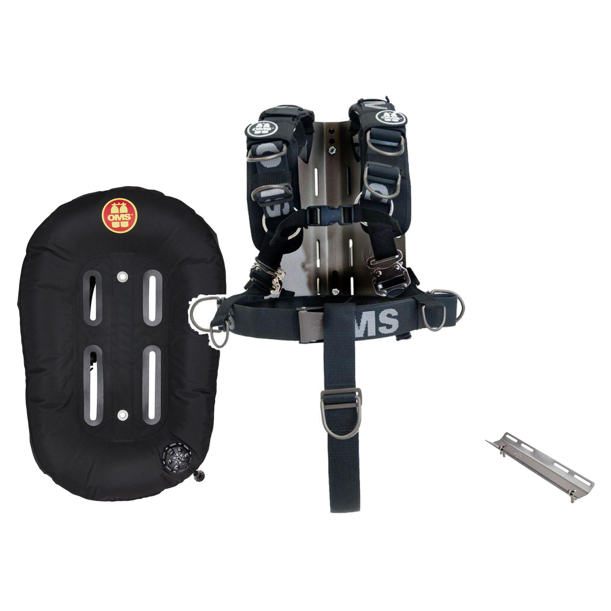 OMS Backplate and Wing Package – Performance Mono Wing + Stainless Steel Backplate with SmartStream Harness + Single Tank Ad…