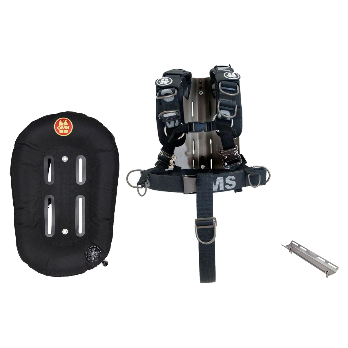 OMS Backplate and Wing Package – Performance Mono Wing + Stainless Steel Backplate with SmartStream Harness + Single Tank Ad…