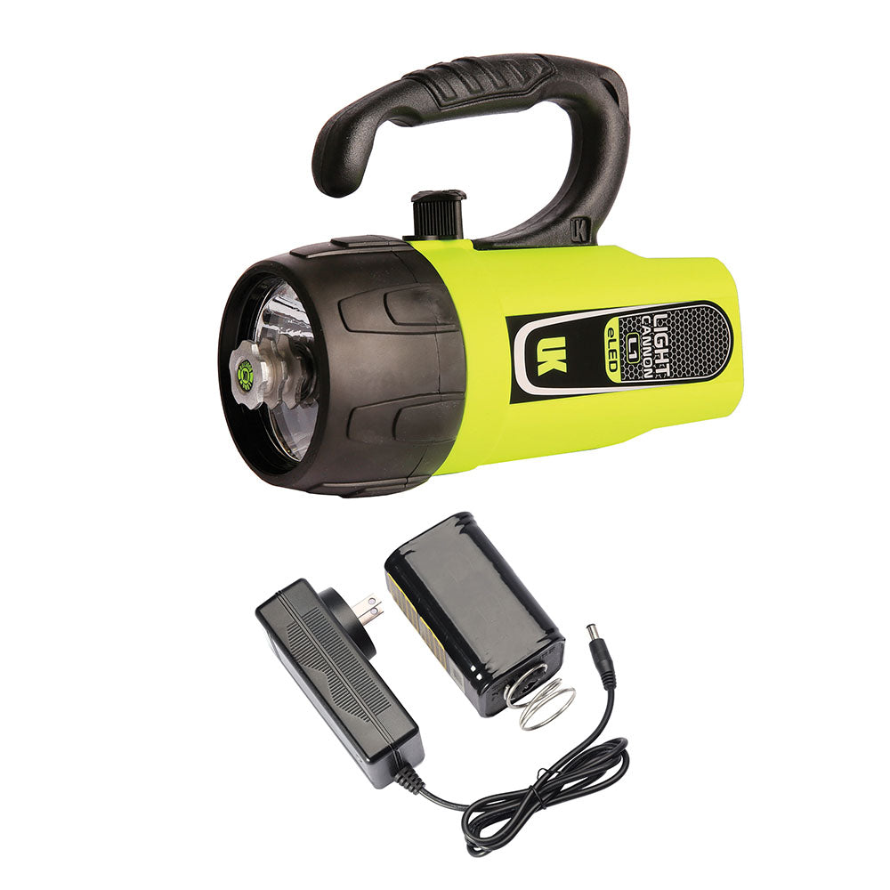 Underwater Kinetics Light Cannon eLED (L1) w/ NiMH Battery/Charger Lantern Grip Safety Yellow Box