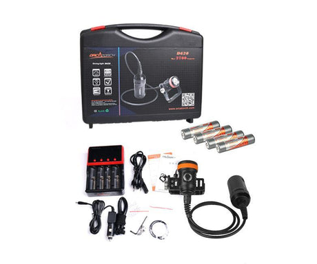OrcaTorch D620 V2.0 2700 Lumen Primary Canister Dive Light