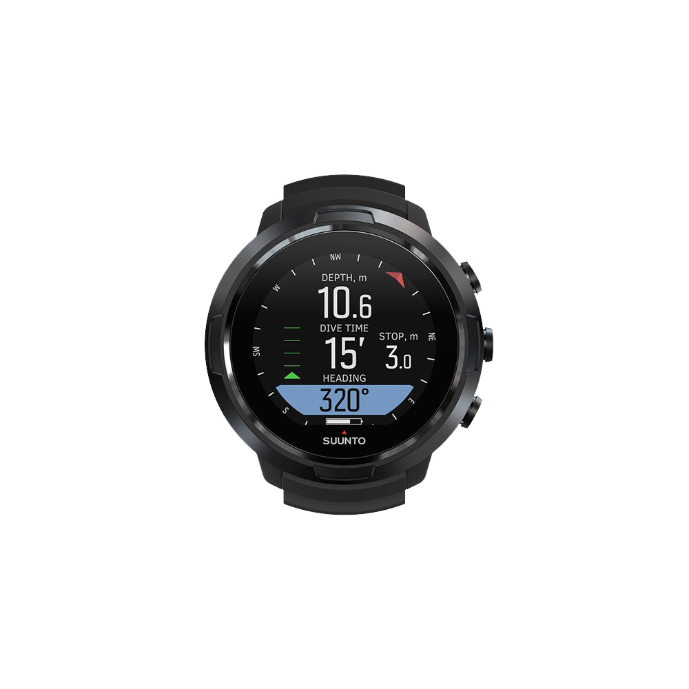 Used Suunto D5 All Black Dive Computer with Color Screen And Exchangeable Straps