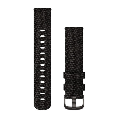 Garmin Quick Release Bands (20 mm) - Fabric / Black Pepper Woven Nylon with Slate Hardware