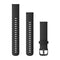 Garmin Quick Release Bands (18 mm) - Silicone / Black with Slate Hardware (010-12932-01)