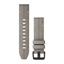 Garmin QuickFit 20 Watch Bands - Leather / Shale Gray Suede