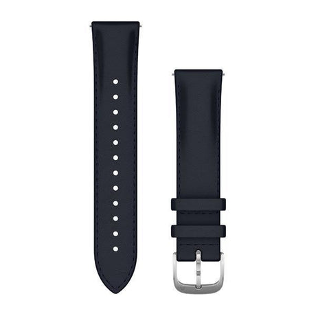 Garmin Quick Release Bands (20 mm) - Leather / Navy Italian with Silver Hardware
