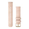 Garmin Quick Release Bands (20 mm) - Fabric / Blush Pink Woven Nylon with Light Gold Hardware