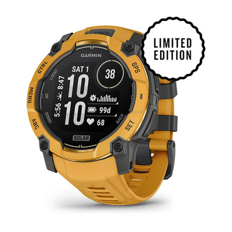 Garmin Instinct 3 50 mm Solar rugged GPS smartwatch, Sunburst 1