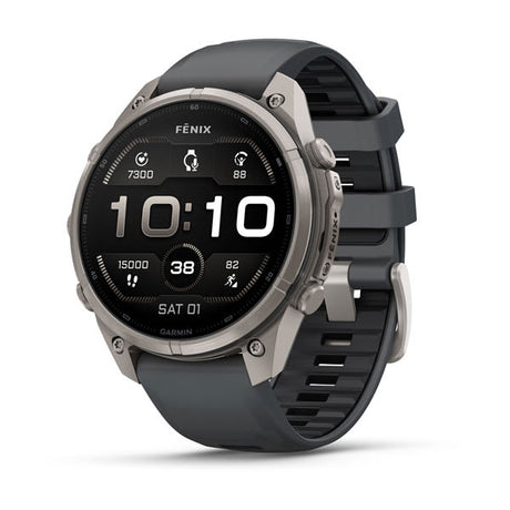 Garmin fenix 9 Pro – 47 mm Titanium with Graphite/Black Silicone Band