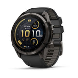 Garmin fenix 9 Pro – inReach, 51 mm Carbon Gray DLC Titanium with Black/Pebble Gray Silicone Band