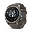 Garmin fenix 9 – 51mm, Titanium with Pebble Gray Silicone Band