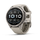 Garmin fenix 9 Pro – 43 mm, Titanium with Fog Gray/Dark Sandstone Silicone Band