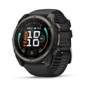 Garmin fenix 9 – 51mm, Carbon Gray DLC Titanium with Black Silicone Band