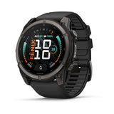 Garmin fenix 9 – 51mm, Carbon Gray DLC Titanium with Black Silicone Band