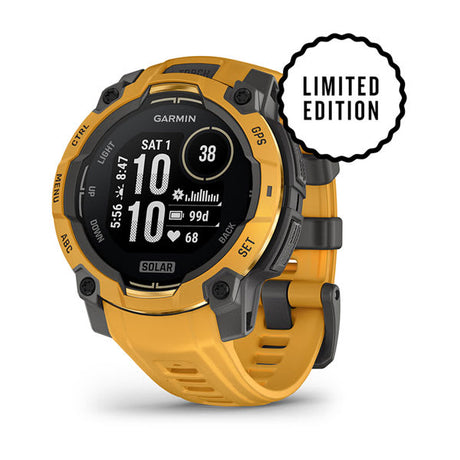 Garmin Instinct 3 45 mm Solar rugged GPS smartwatch, Sunburst 1