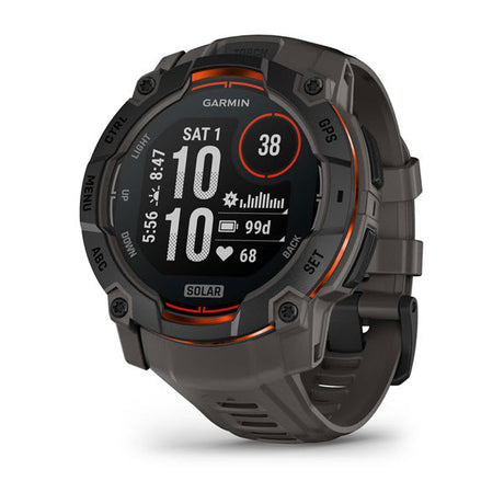Garmin Instinct 3 50 mm Solar rugged GPS smartwatch, Black/Charcoal 1