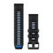 Garmin QuickFit 26 mm watch band, black/pilot blue silicone 1