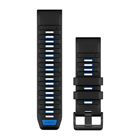 Garmin QuickFit 26 mm watch band, black/pilot blue silicone 1