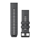 Garmin QuickFit 26 mm watch band, slate gray/black silicone 1
