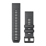 Garmin QuickFit 26 mm watch band, slate gray/black silicone 1
