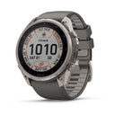 Garmin fenix 9 Pro – inReach, Solar, 51 mm Titanium with Pebble Gray/Silver Gray Silicone Band