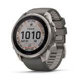 Garmin fenix 9 Pro – inReach, Solar, 51 mm Titanium with Pebble Gray/Silver Gray Silicone Band