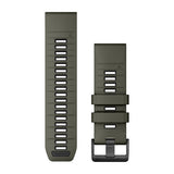 Garmin QuickFit 26 mm watch band, olive drab/black silicone 1