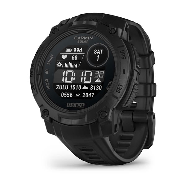 Garmin Instinct 3 45 mm Solar, Tactical rugged GPS smartwatch, Black 1
