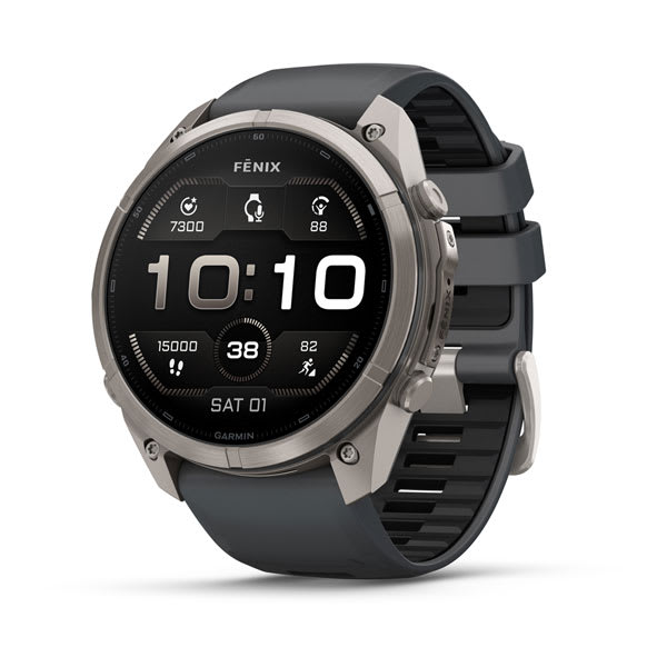 Garmin fenix 9 Pro – 51 mm Titanium with Graphite/Black Silicone Band