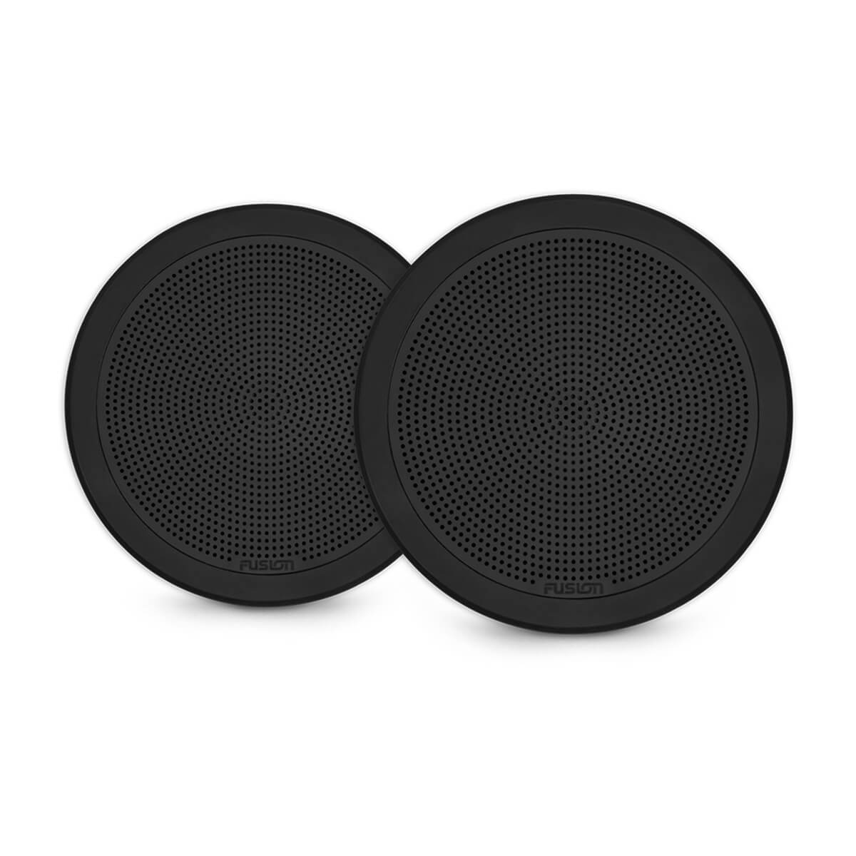 Fusion FM Series Flush-Mount Marine Speakers, 6.5 in 120 W, Round Black (010-02299-01)