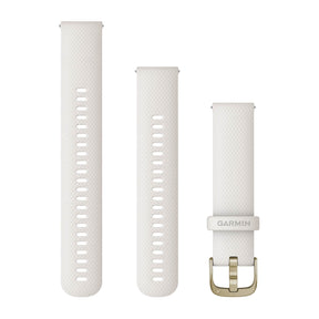 Garmin Quick Release Bands (20 mm) - Silicone / Ivory with Cream Gold Hardware