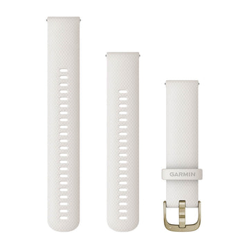 Garmin Quick Release Bands (20 mm) - Silicone / Ivory with Cream Gold Hardware