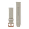 Garmin Quick Release Bands (20 mm) - Silicone / Light Sand with Rose Gold Hardware