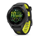Garmin Forerunner 265 AMOLED GPS Running Smartwatch – 42 mm / Black / Amp Yellow
