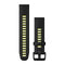 Garmin QuickFit 20 Watch Bands - Silicone / Black/Electric Lime