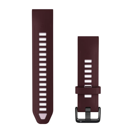 Garmin QuickFit 20 Watch Bands - Silicone / Dark Cherry/Dust Rose
