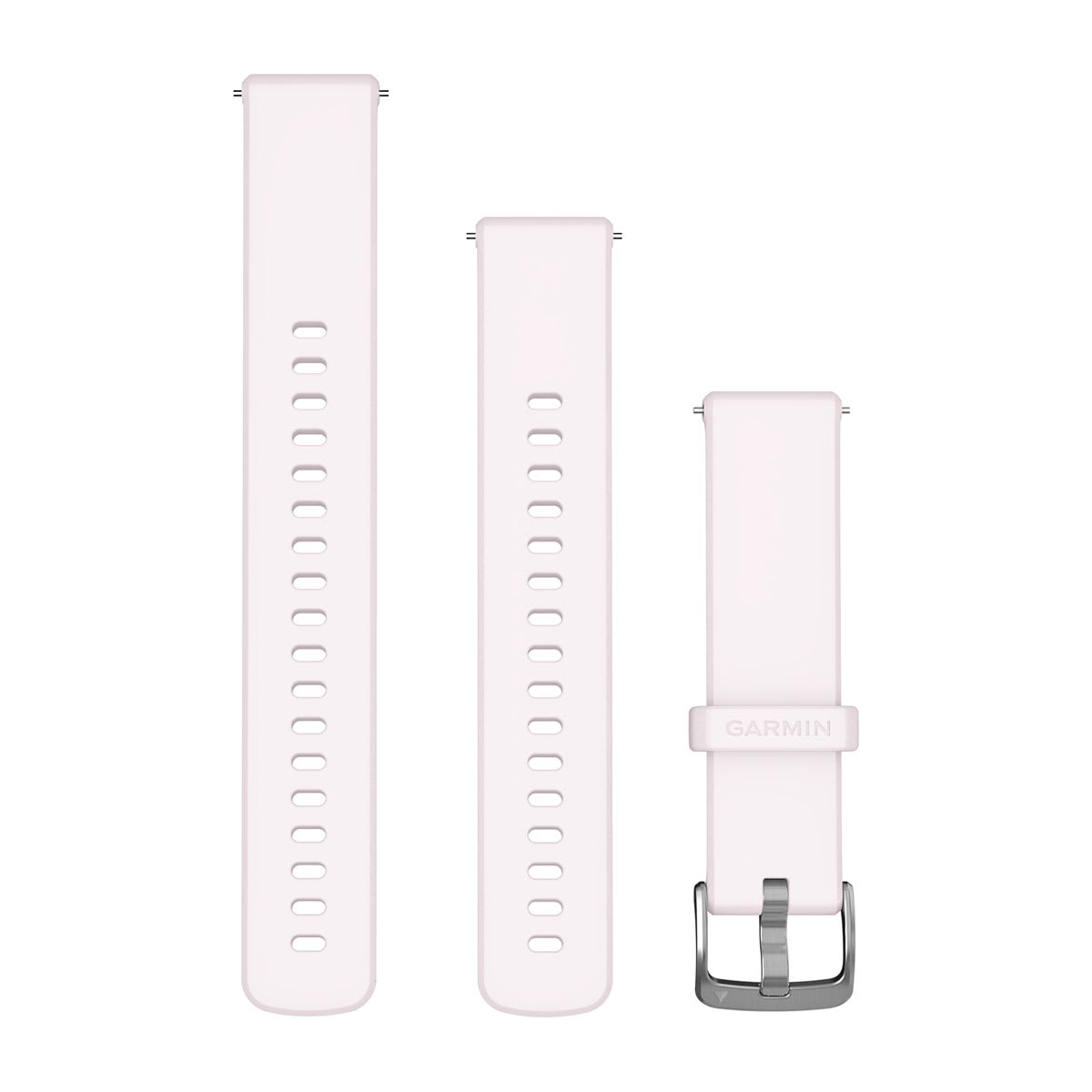 Garmin Quick Release Bands (18 mm) - Silicone / Blush Pink with Silver Hardware