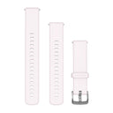 Garmin Quick Release Bands (18 mm) - Silicone / Blush Pink with Silver Hardware