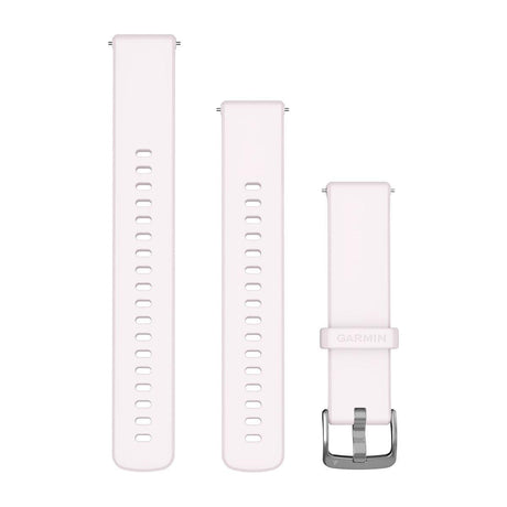 Garmin Quick Release Bands (18 mm) - Silicone / Blush Pink with Silver Hardware