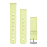 Garmin Quick Release Bands (22 mm) - Silicone / Citron with Silver Hardware