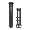 Garmin Instinct 3 45 mm and Instinct Crossover AMOLED 22 mm Watch Bands - Charcoal Silicone with Metal Buckle