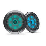 Fusion EL Series 6.5 in Marine Speakers, Sports Gray with RGB LED (010-02080-20)