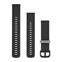 Garmin Quick Release Bands (20 mm) - Silicone / Black (010-12932-30)