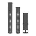 Garmin Quick Release Bands (18 mm) - Silicone / Pebble Gray with Slate Hardware