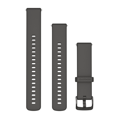 Garmin Quick Release Bands (18 mm) - Silicone / Pebble Gray with Slate Hardware