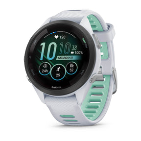 Garmin Forerunner 265 AMOLED GPS Running Smartwatch – 42 mm / Whitestone / Neo Tropic